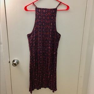 Halter neck tie back dress